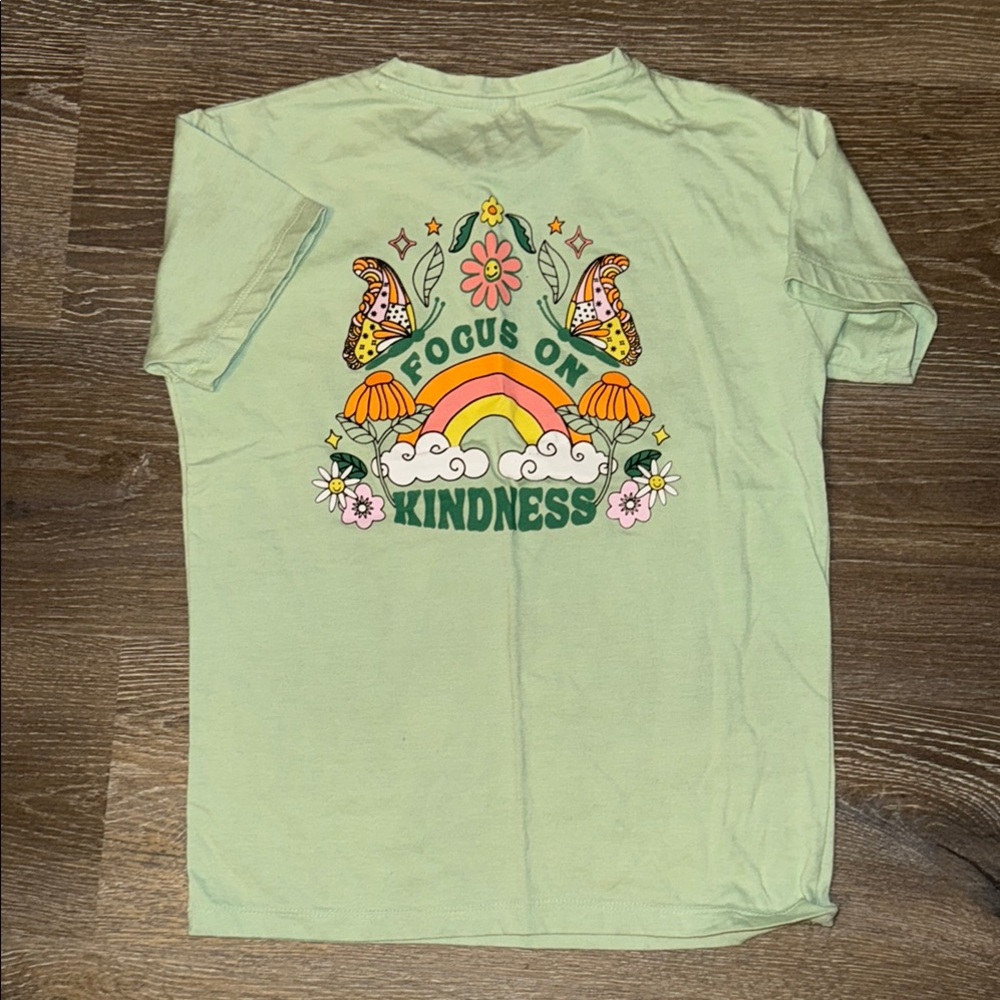 Kids Green 'Focus on Kindness' T-Shirt